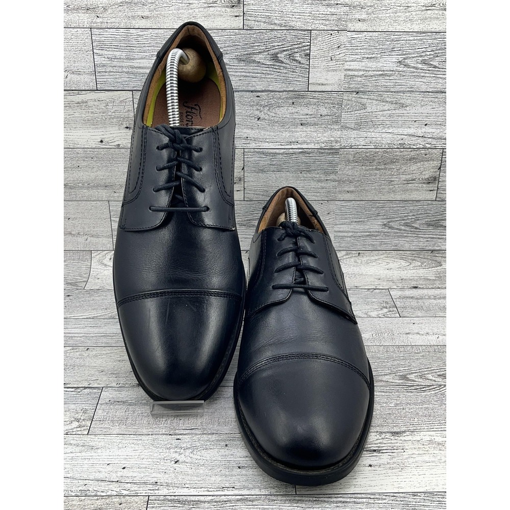 Florsheim Black Cap-Toe Derby Dress Shoes